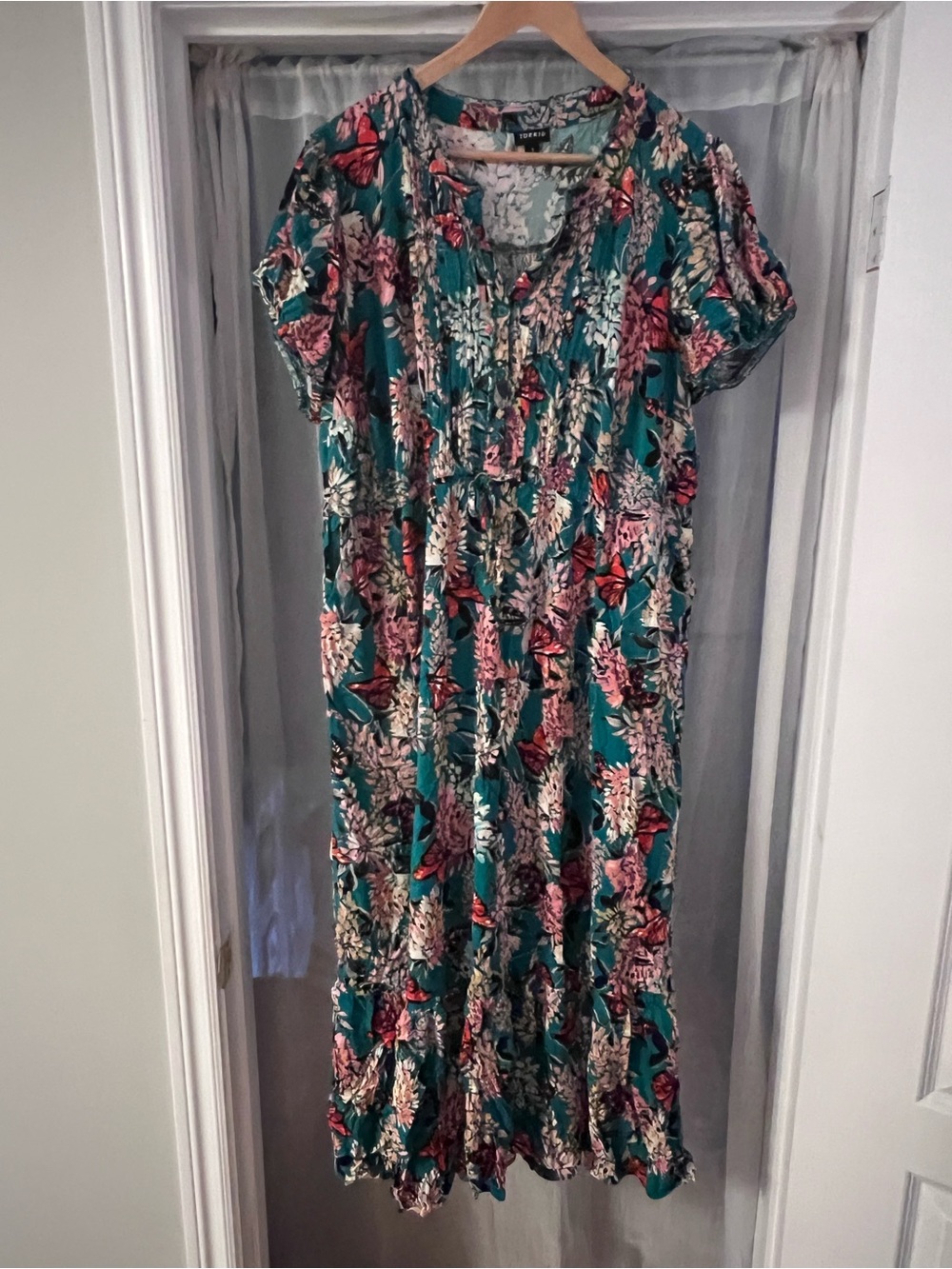 Torrid Floral Green Maxi Dress